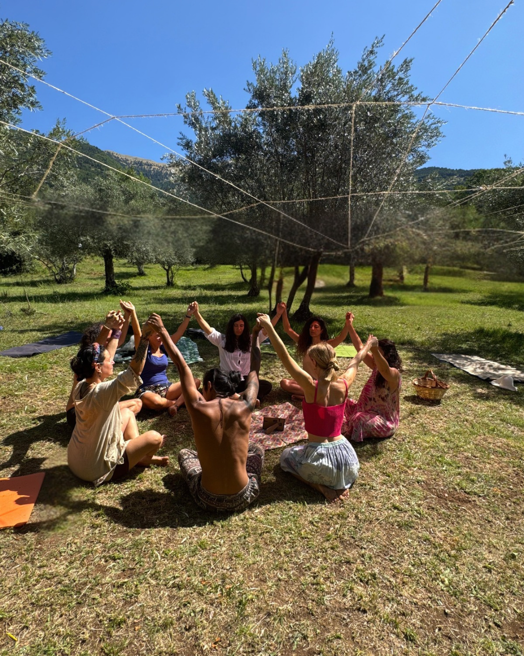 Singing Circle in the olive grove